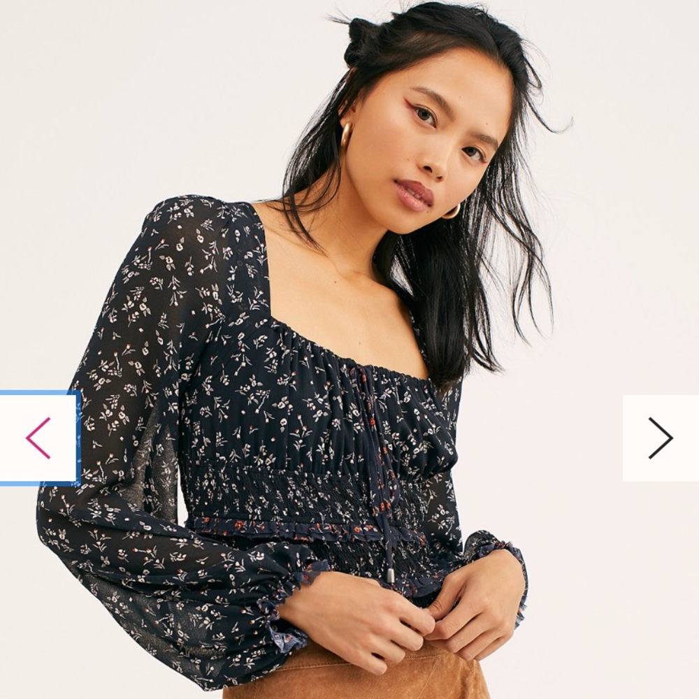Free People Printed Lolita Top NWT